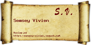 Semsey Vivien névjegykártya
